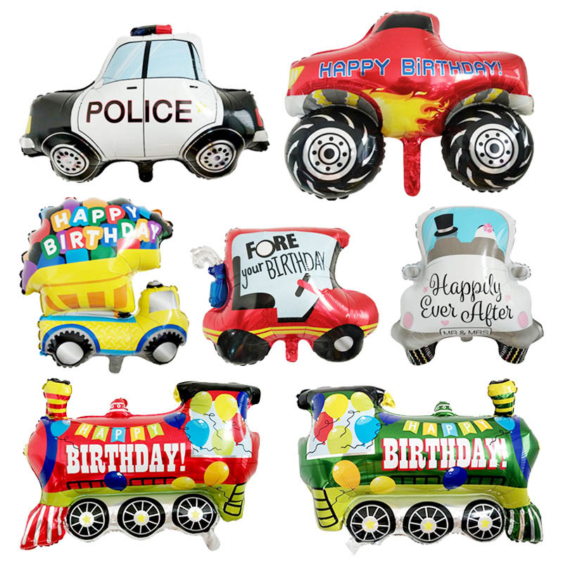 Wedding Qq - 1PC Cartoon Auto Ballonnen Brandweerwagen Trein
