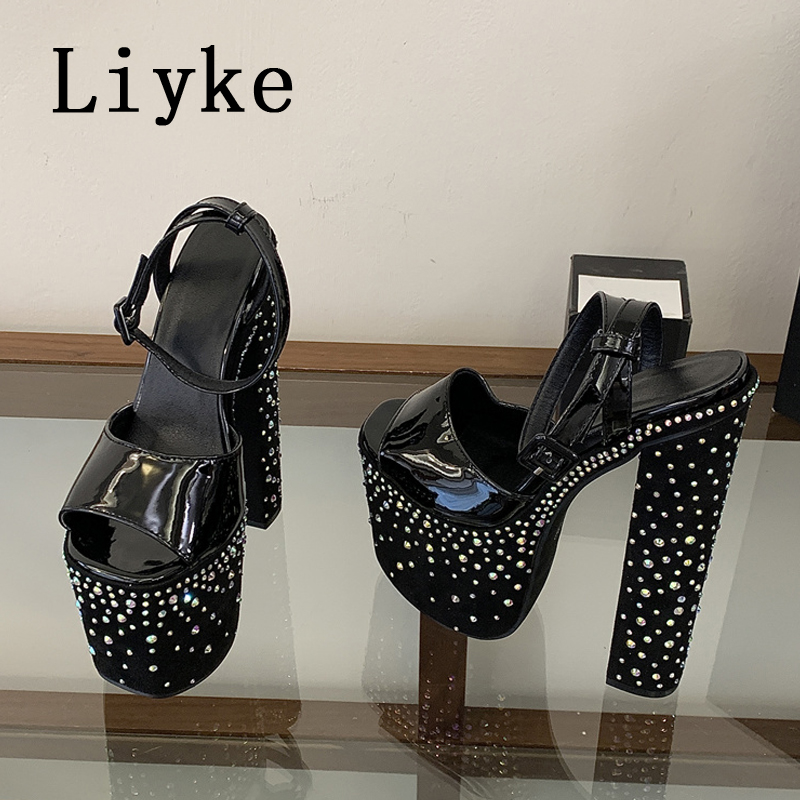 Wedding Super - Liyke Mode Kristal Strass Dikke Hoge