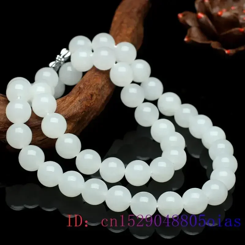Wedding Yes - Witte Jade Kralen Ketting Kralen Natuurlijke