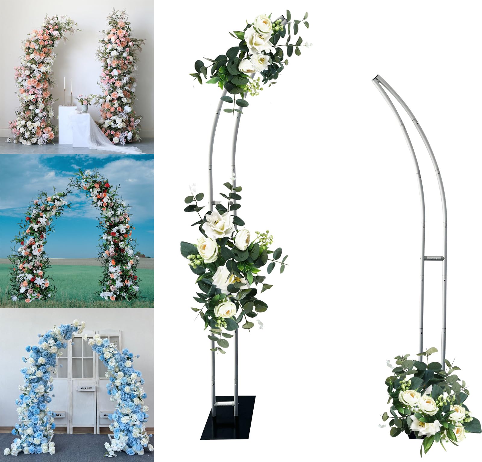 Wedding Balloon Arch - Halve boog ballonstandaard, bloemenstandaard decoratie, gebogen
