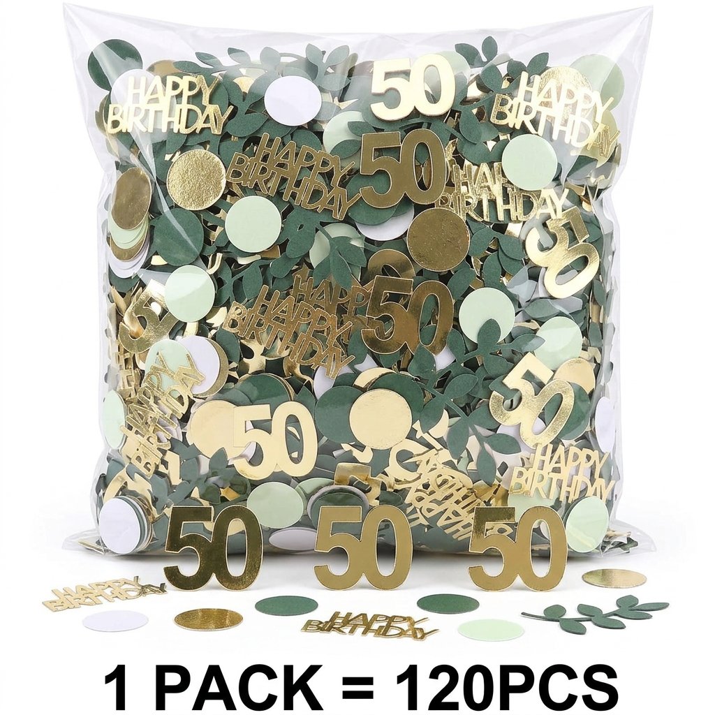 Table Number Gold - 120 Gouden Nummer Verjaardagsconfetti 16 30