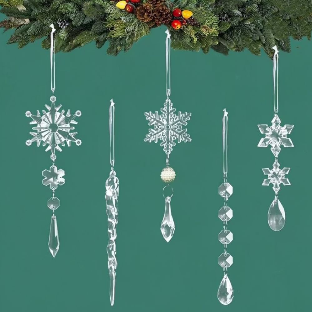 Supply Wedding Venue - Transparante acryl ijspegels, kerstboomhangers, winterse bruilofts-