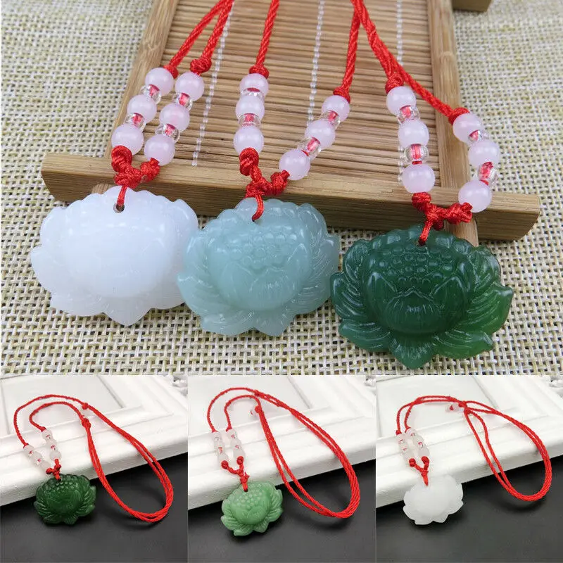 Wedding Yes - Natuurlijke groene jade lotus hanger kralen