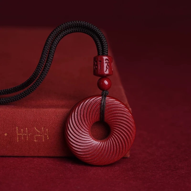 Wedding Yes - Rode Cinnabar Chinese Ripple veiligheidsgesp hanger