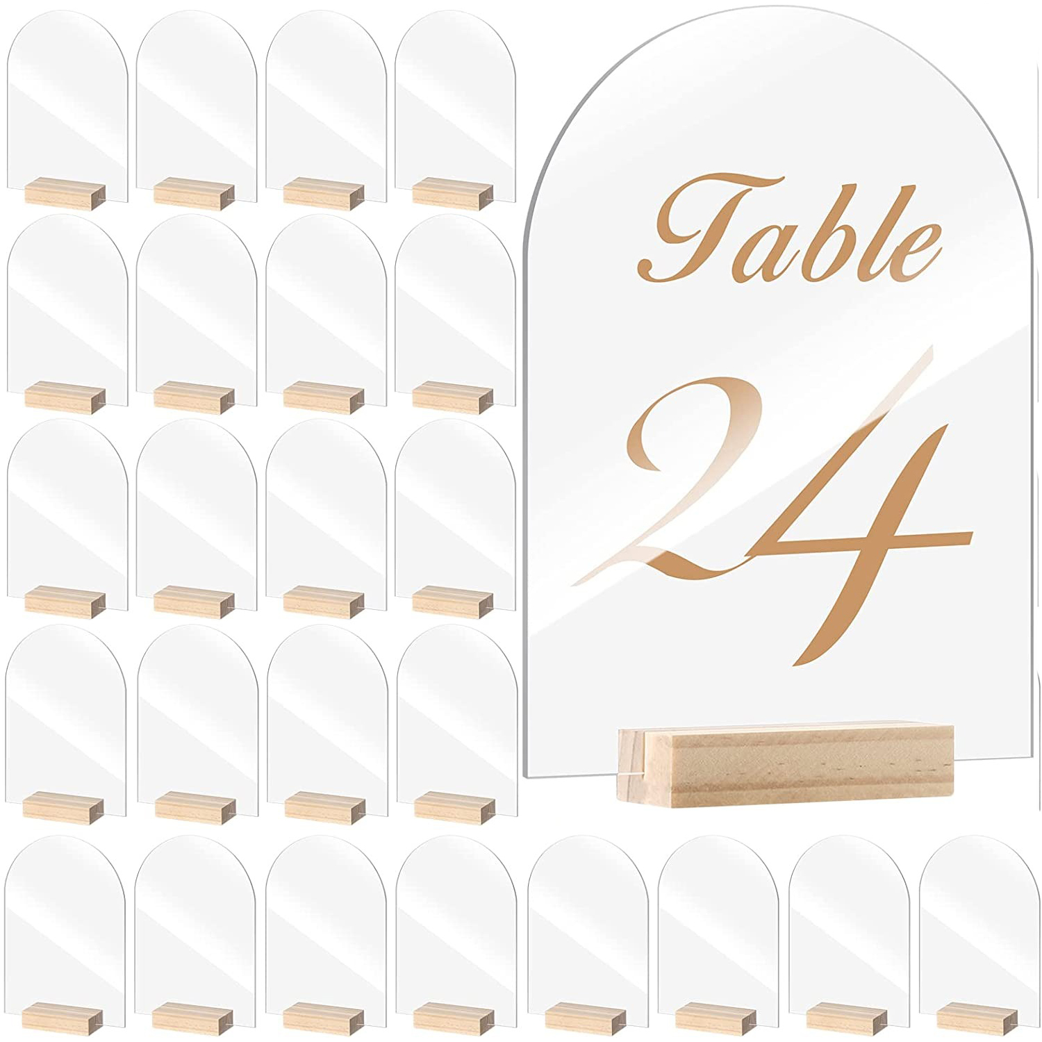 Table Number Gold - 10/20/30/50Pcs Boog Acryl Teken Set Blank