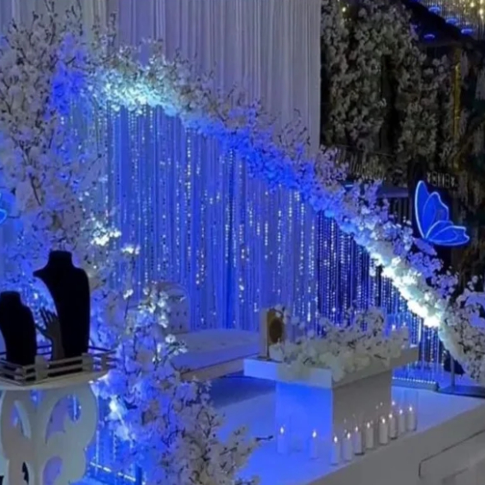 Wedding Balloon Arch - Acryl kralen boog kunstbloemen displaystandaard bruiloft