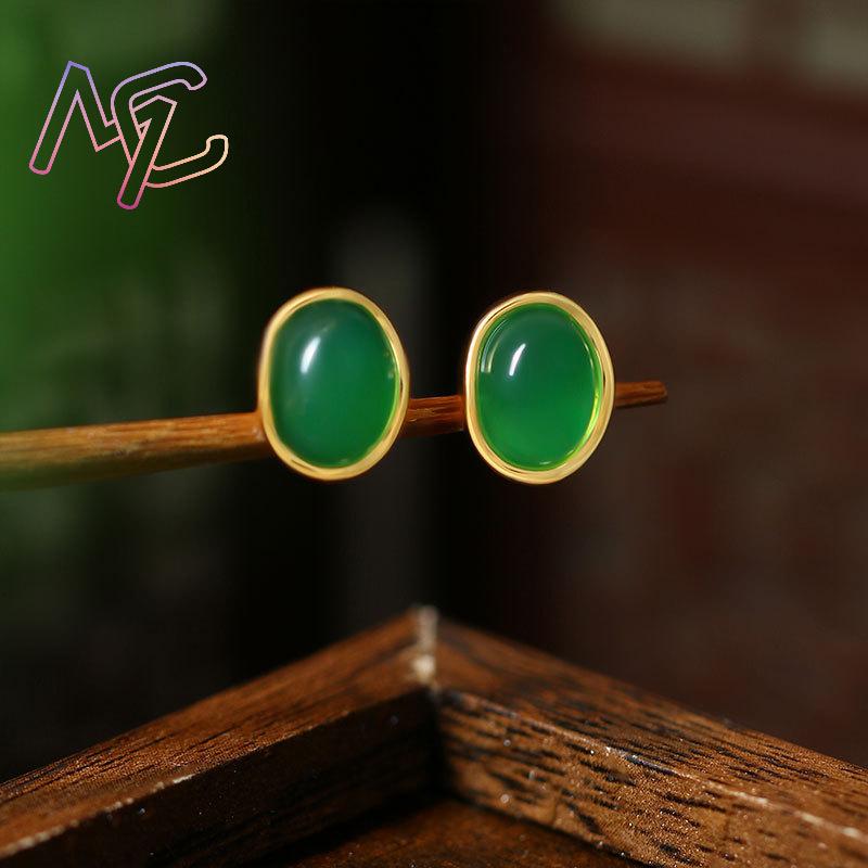 Groene natuurlijke jade oorbel - Wedding Yes recensie en prijs