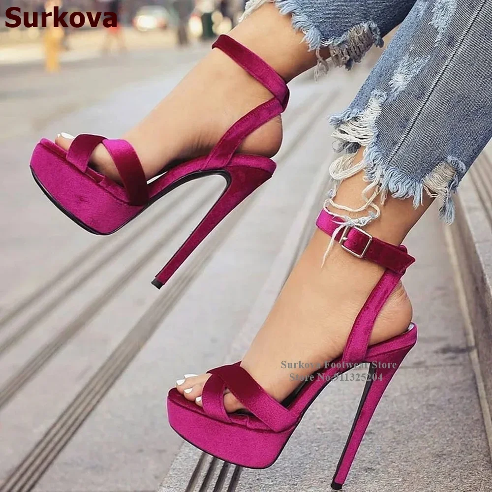 Surkova magenta fluwelen platf - Wedding Super recensie en prijs