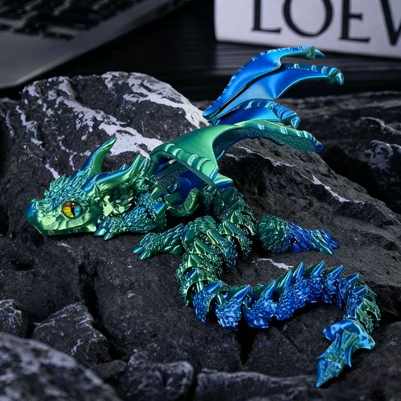 3D-geprinte wyverndraak met vl - Wedding Yes recensie en prijs