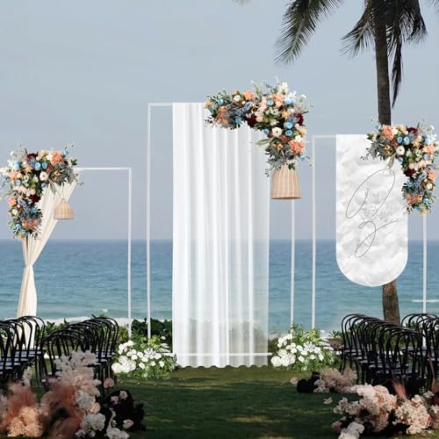 Set van 3 bruidsboog achtergro - Wedding Balloon Arch recensie en prijs