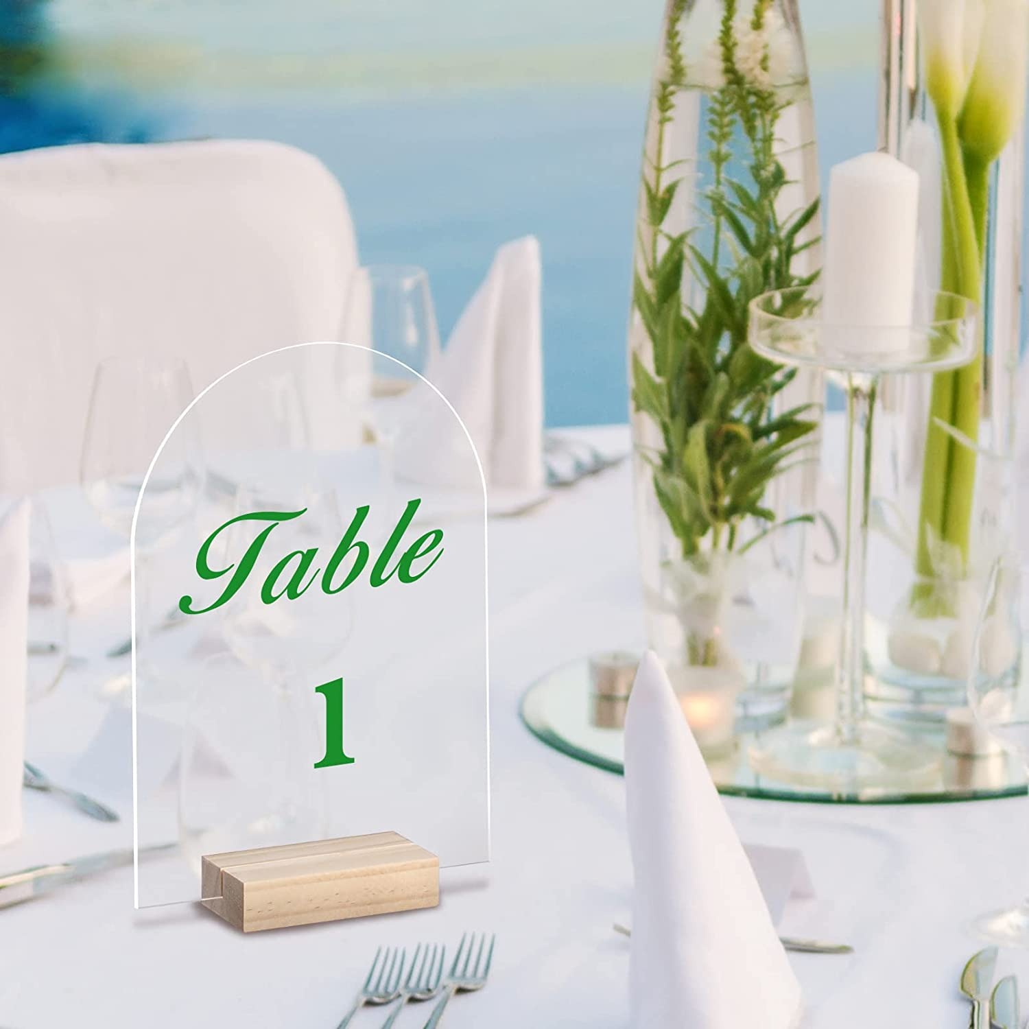 10/20/30/50Pcs Boog Acryl Teke - Table Number Gold recensie en prijs