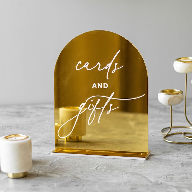 Set Van 4 Bruiloftstekens, In  - Table Number Gold recensie en prijs