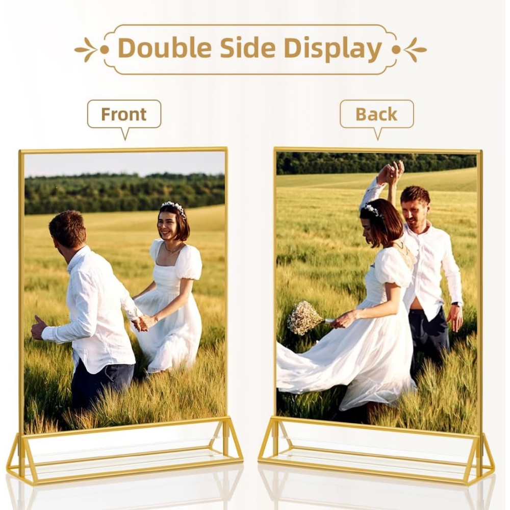 6-pack gouden 4x6 acryl fotoli - Table Number Gold recensie en prijs