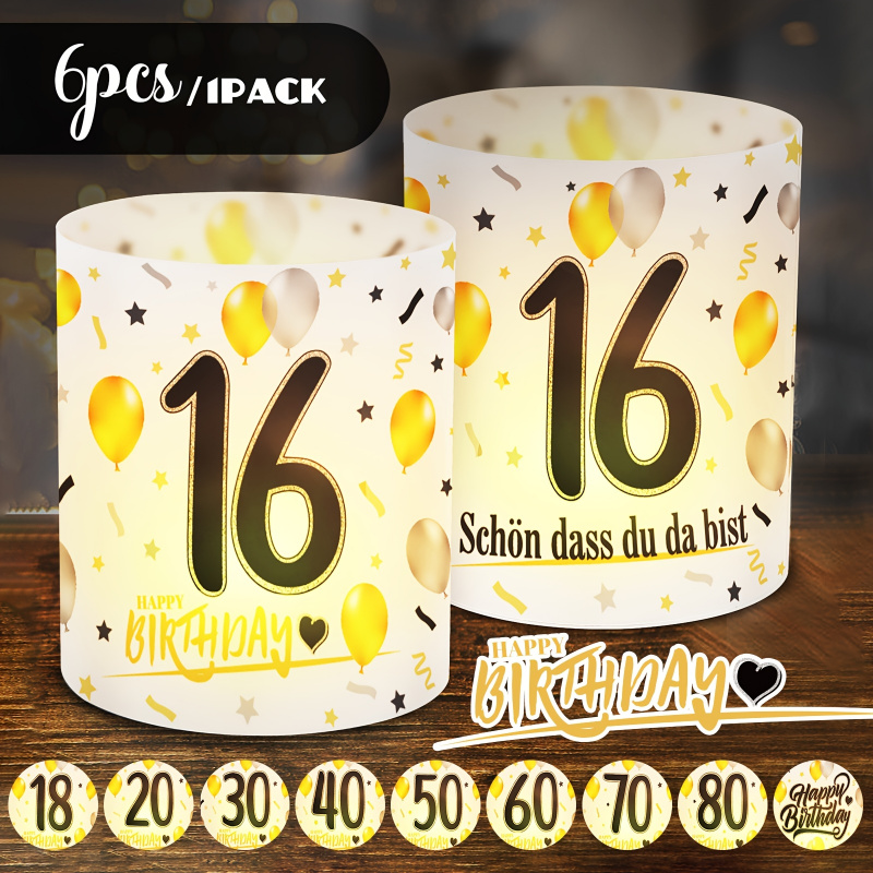 6 stuks. Zwartgouden verjaarda - Table Number Gold recensie en prijs