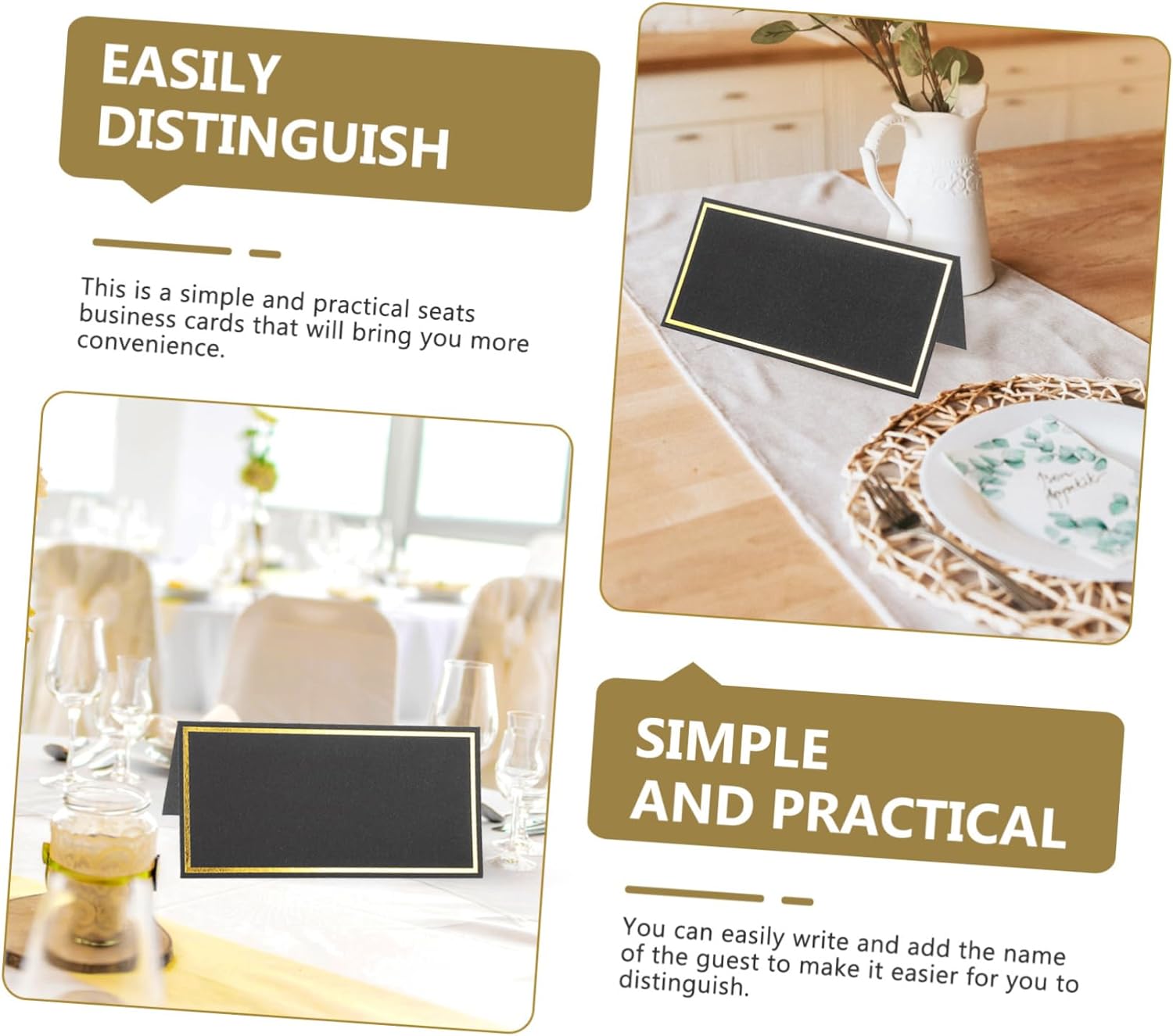 10/20/50 Stuks Zwart Goud Naam - Table Number Gold recensie en prijs