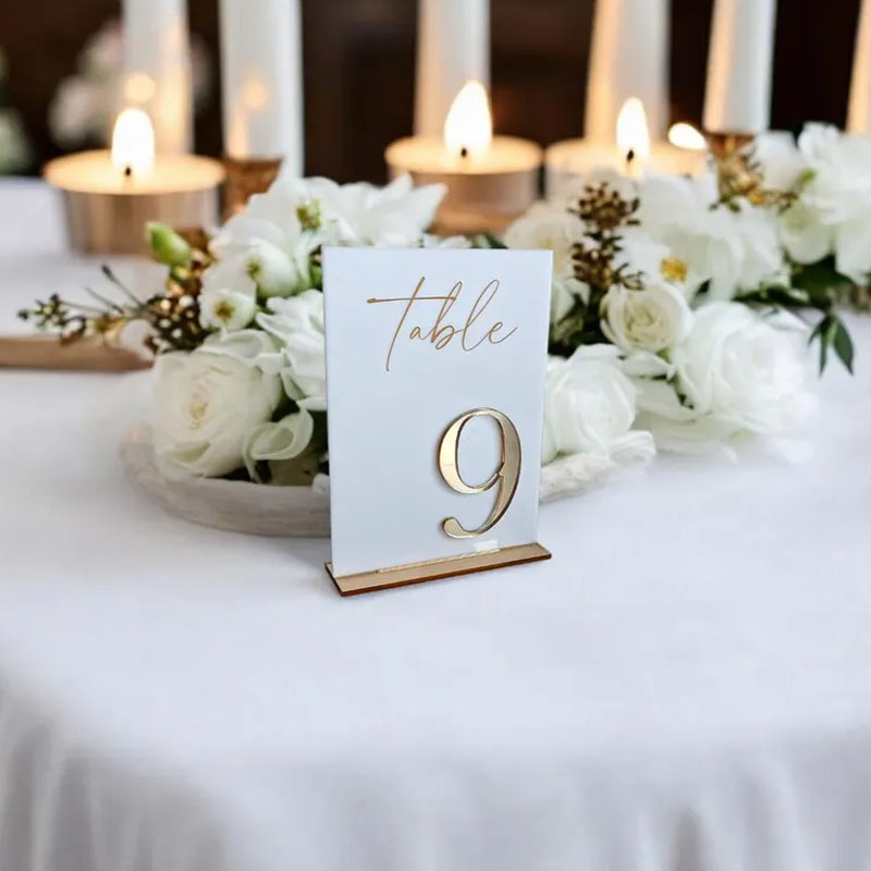 Tafelnummers voor ceremonie en - Table Number Gold recensie en prijs