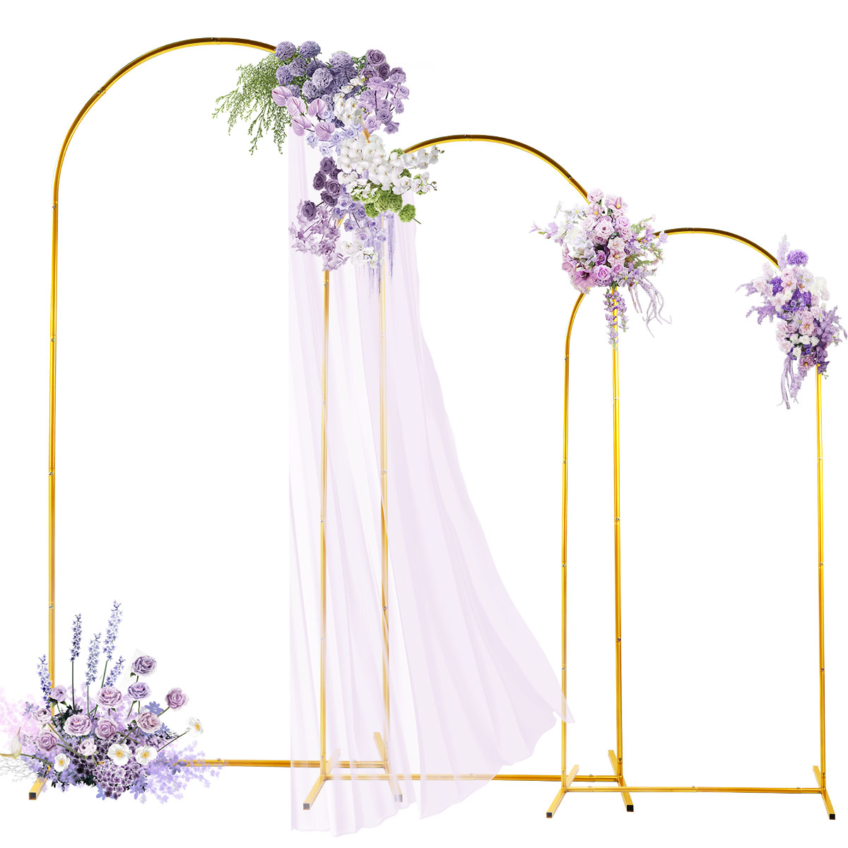 3-pack gouden metalen boogkits - Wedding Support recensie en prijs